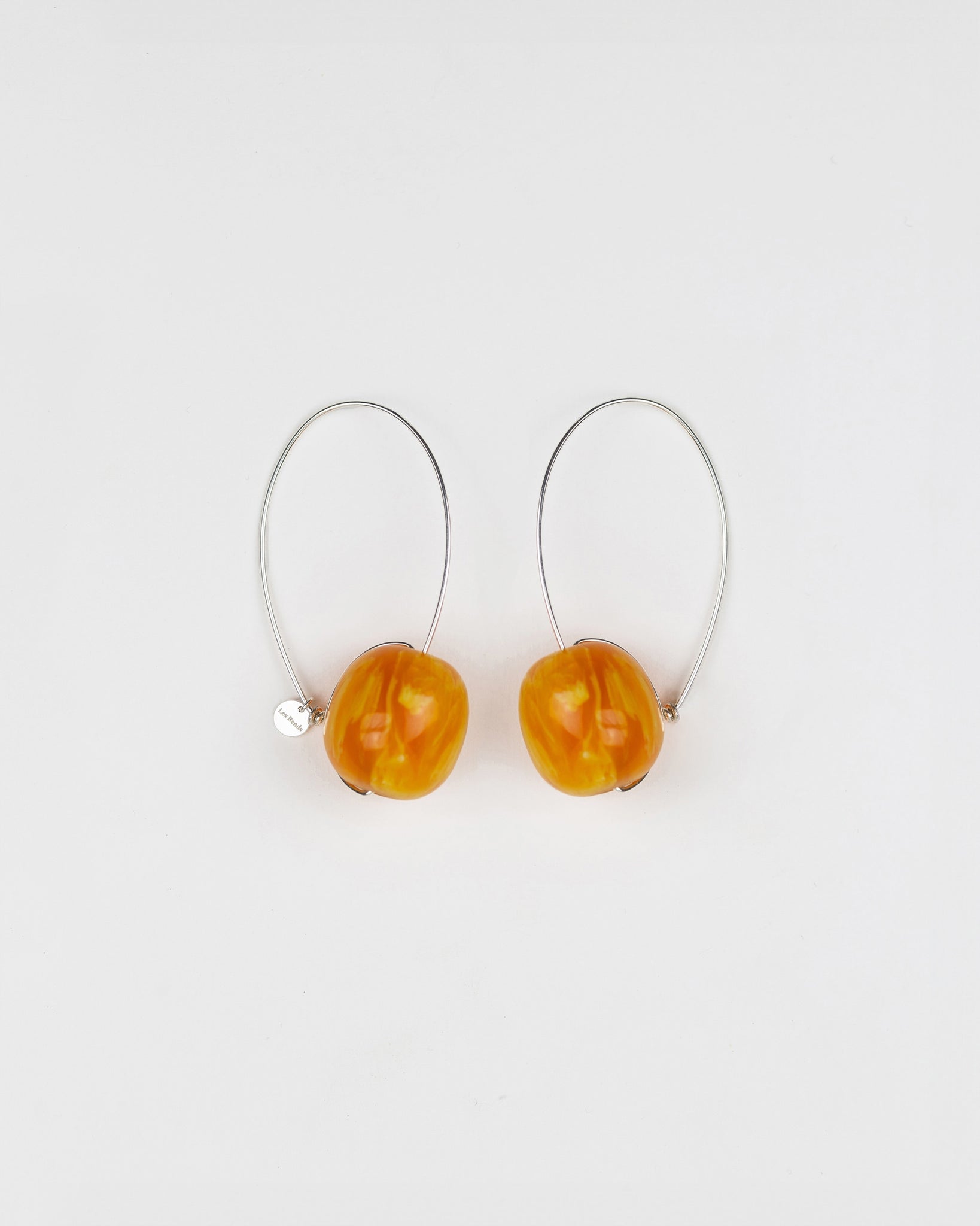 Ambelau Silver and Amber Earrings