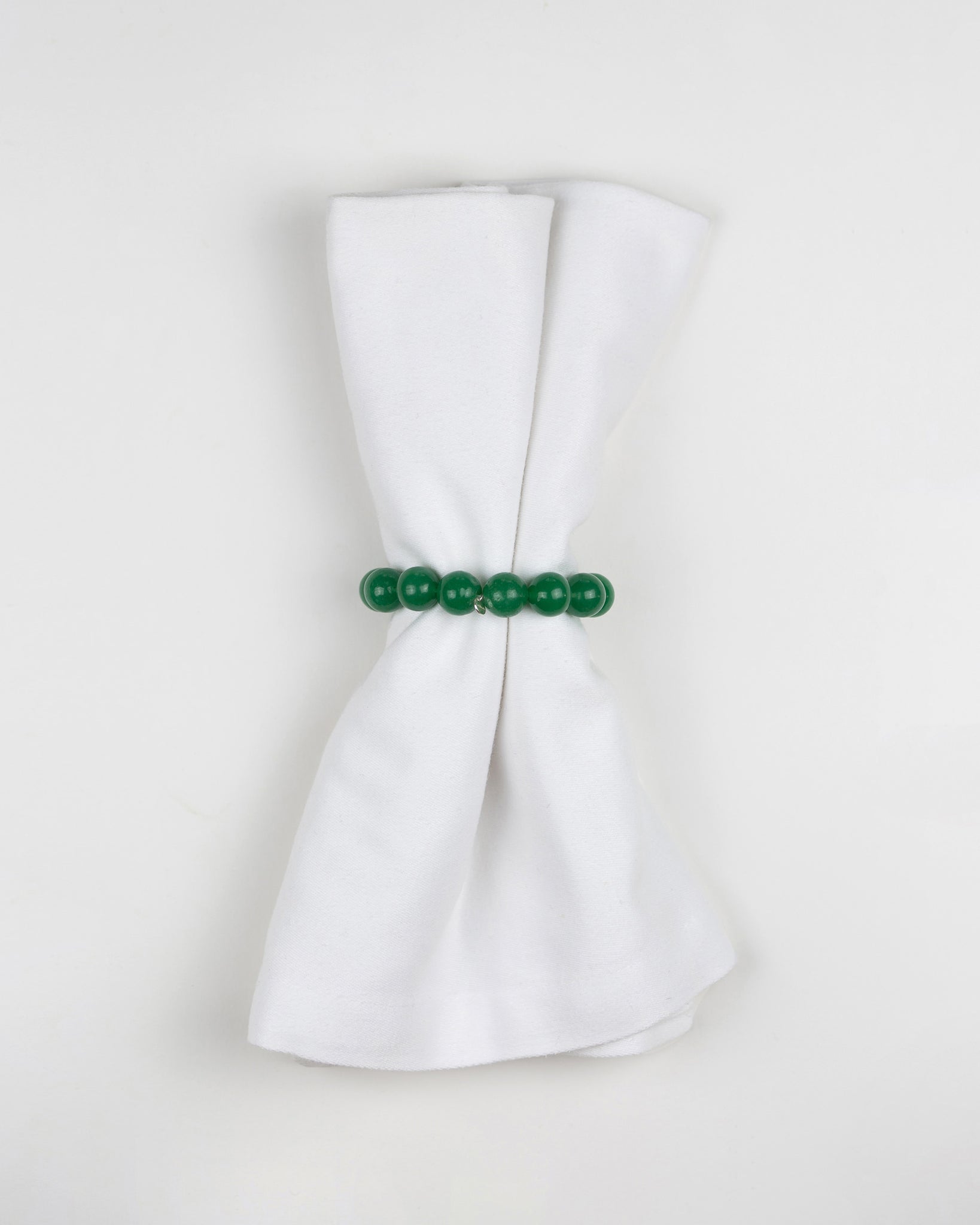 Crystal Napkin Ring in Green - Set of Two