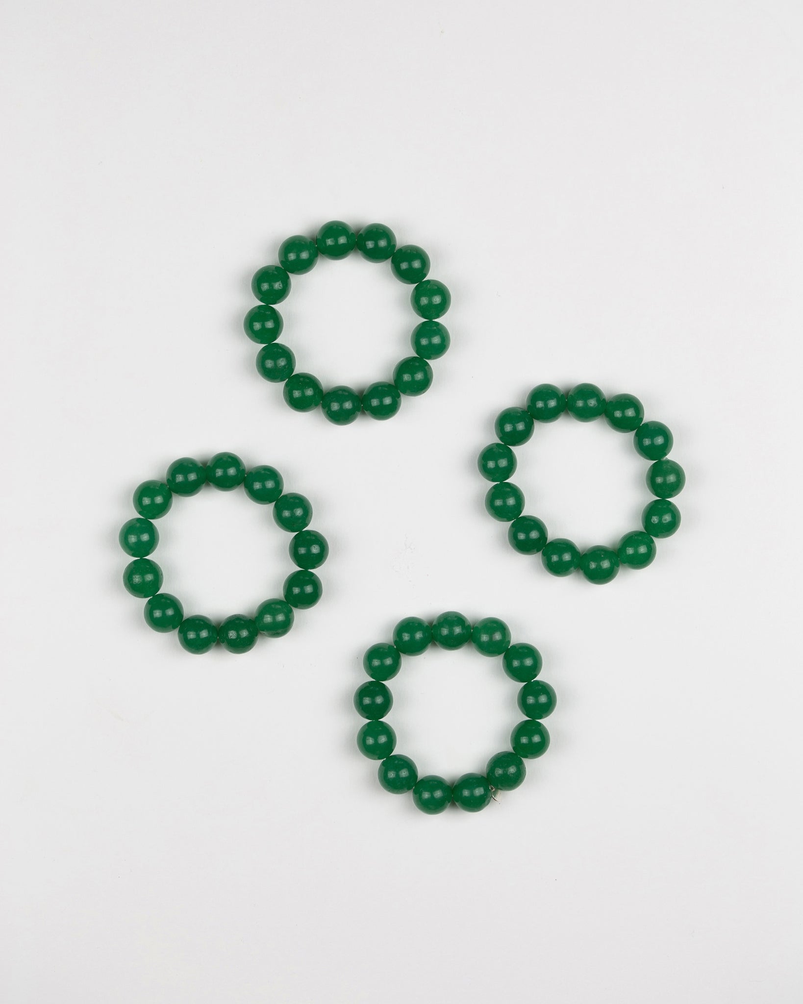 Crystal Napkin Ring in Green - Set of Four