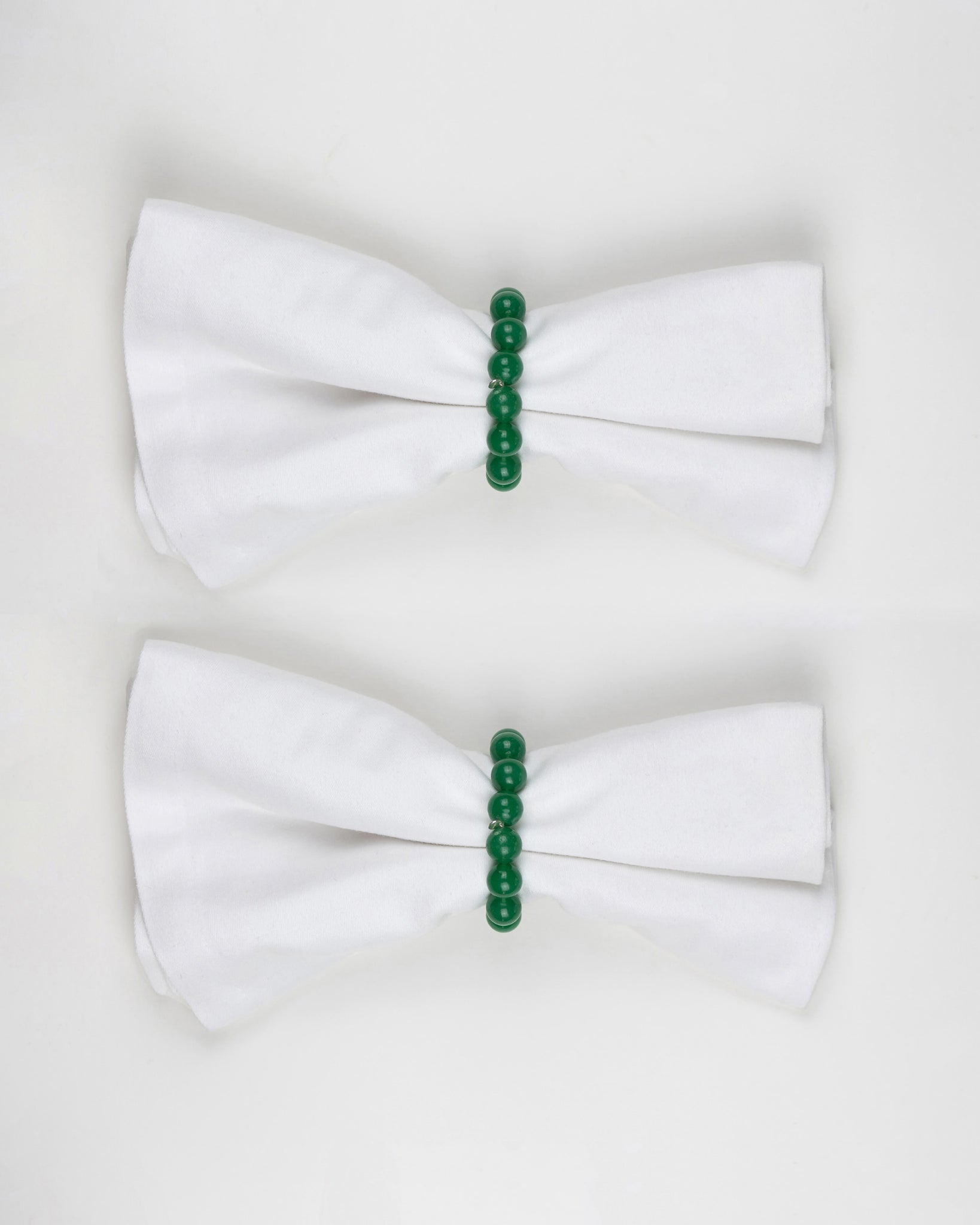 Crystal Napkin Ring in Green - Set of Two