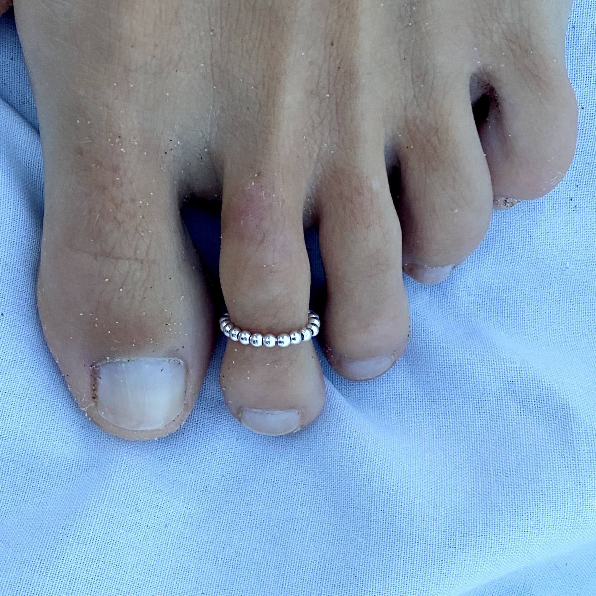 Palau Silver Toe Rings Set