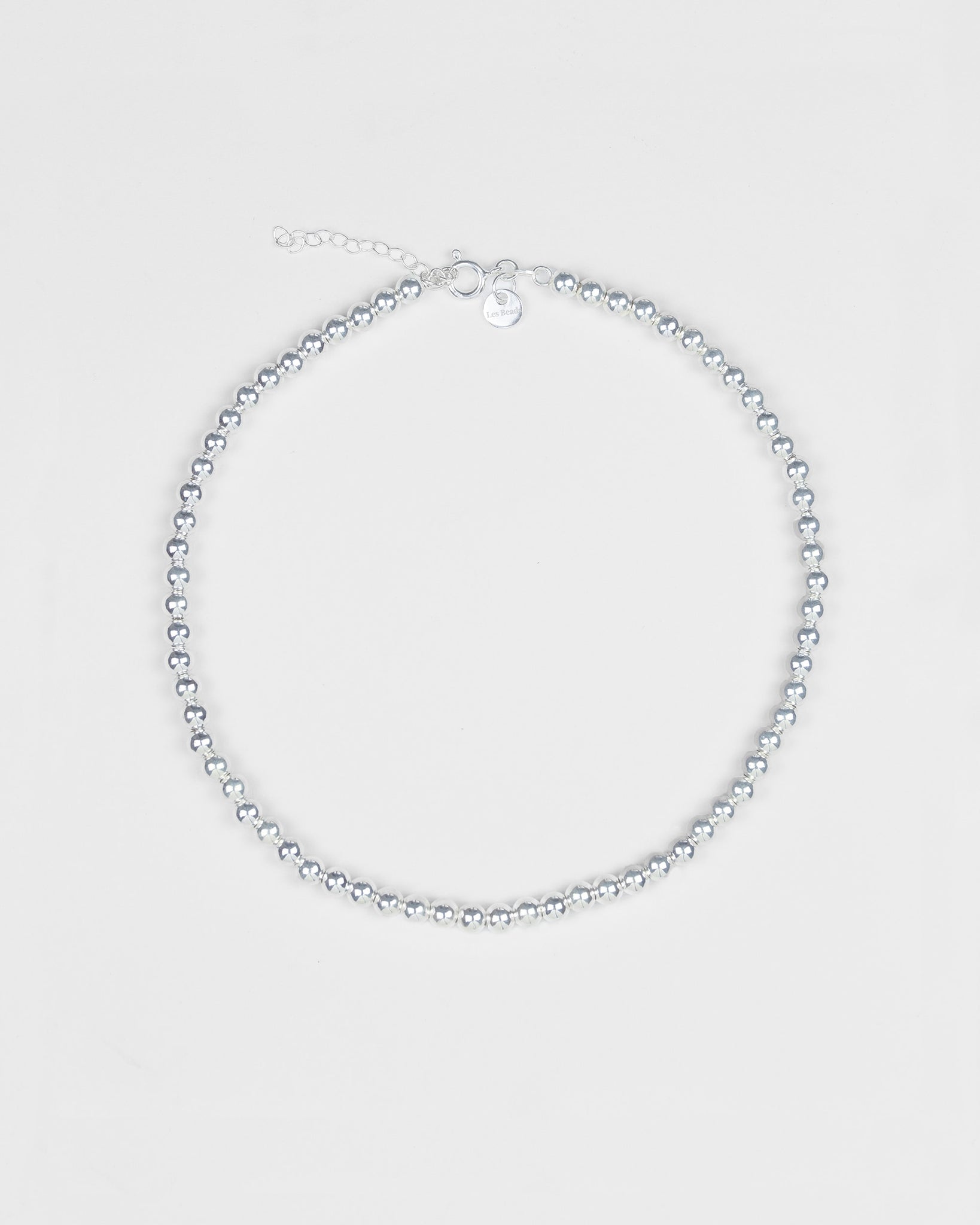 Obi Silver Beads Necklace