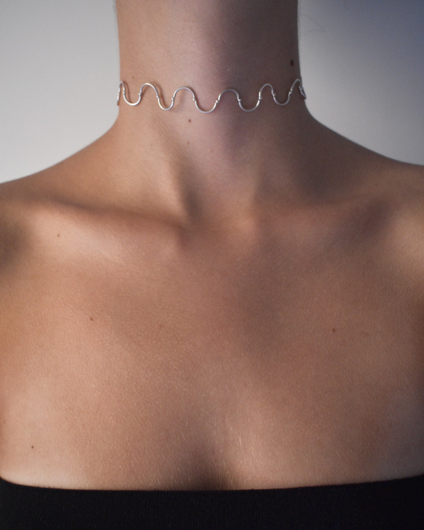 Spires Choker Silver Clear