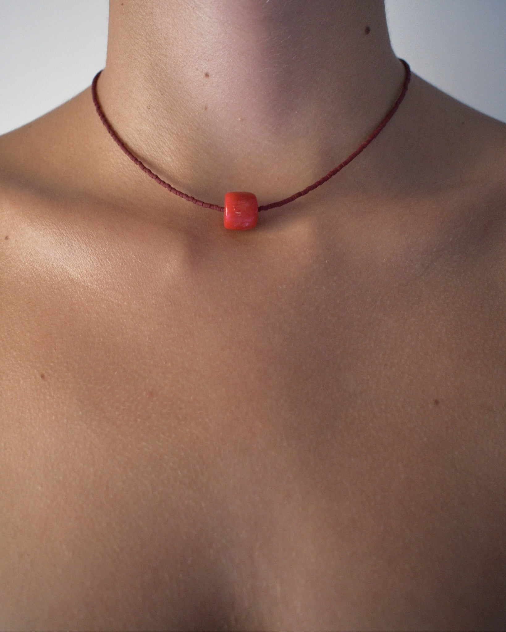 Surigao coral necklace - Brown