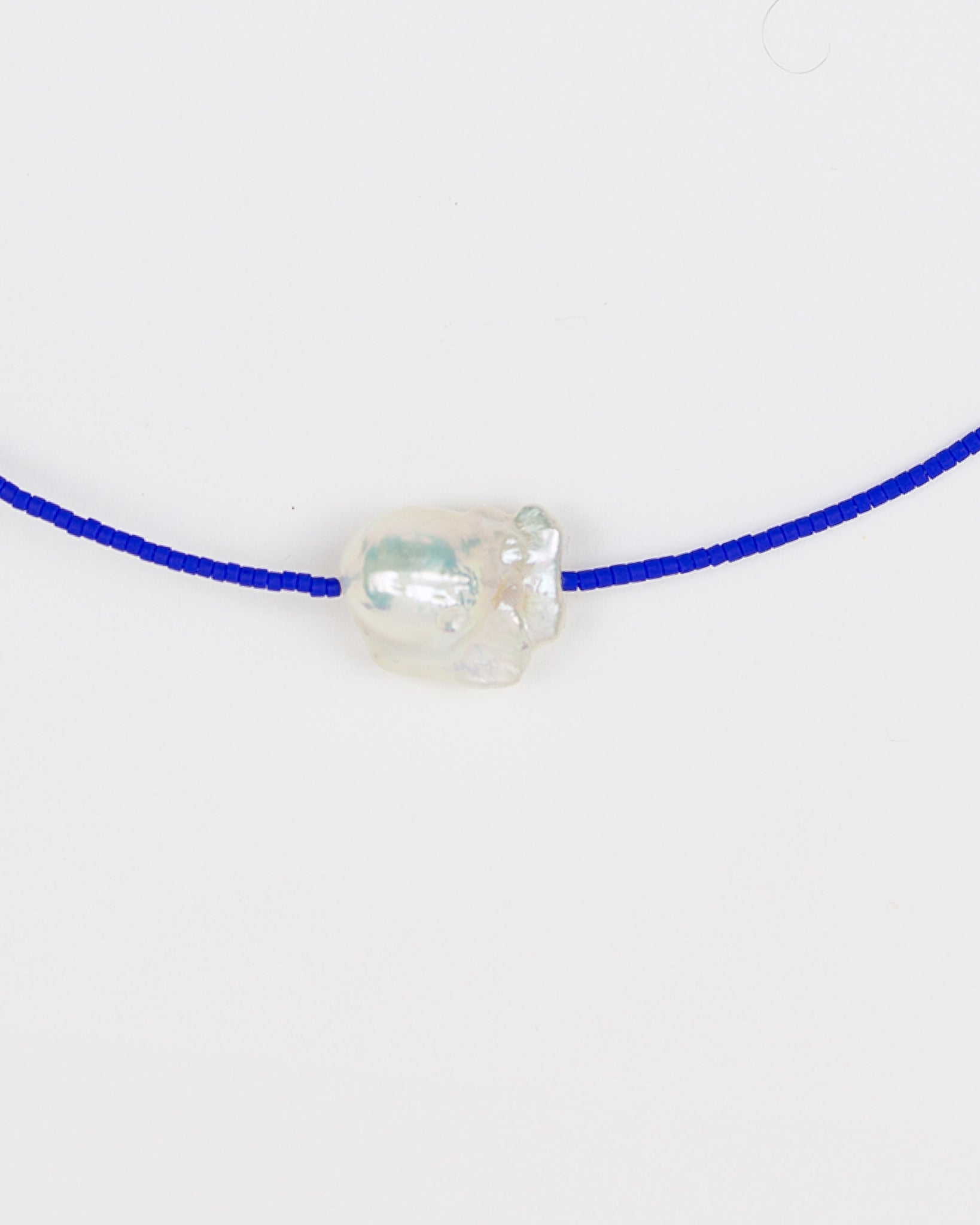 Surigao Pearl and Crystal Beads Necklace - Klein Blue