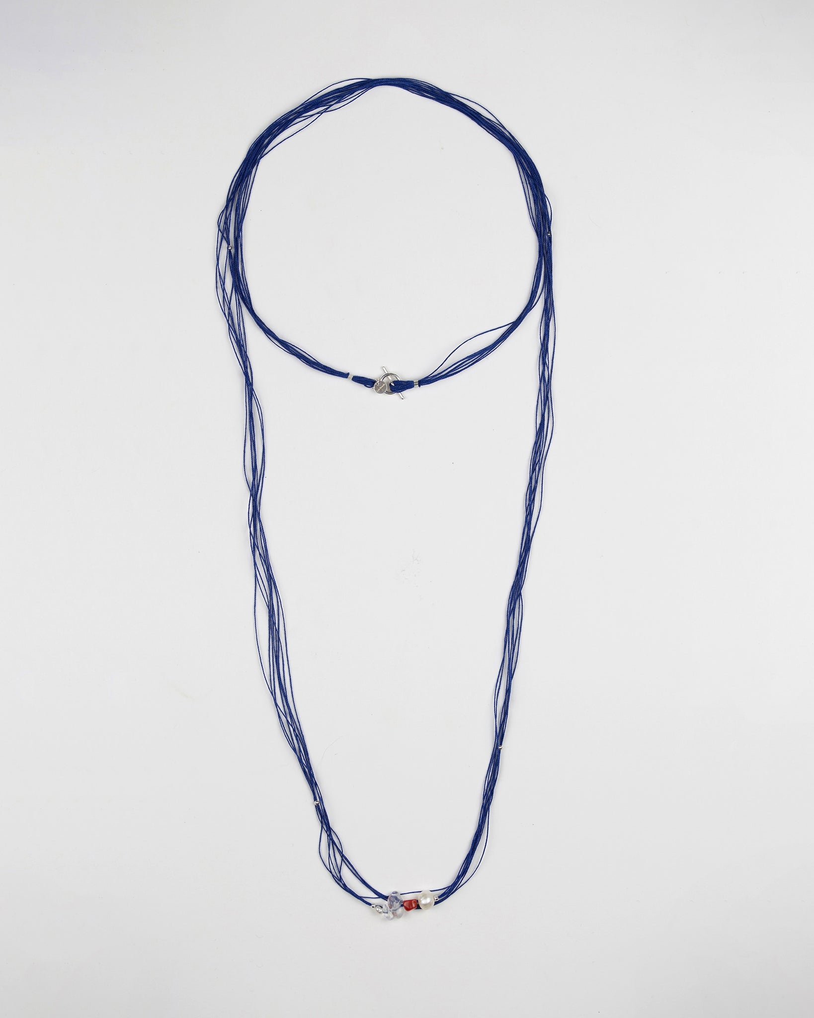 Api Blue Necklace / Pearl and Coral